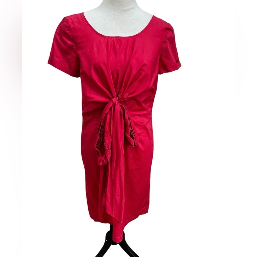 Talbots Size 8 Dress Back Zip Front Bow